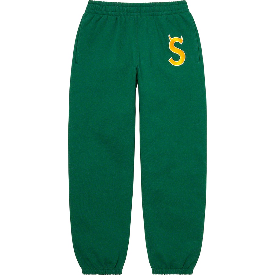 Details on S Logo Sweatpant Dark Green from fall winter
                                                    2022 (Price is $158)