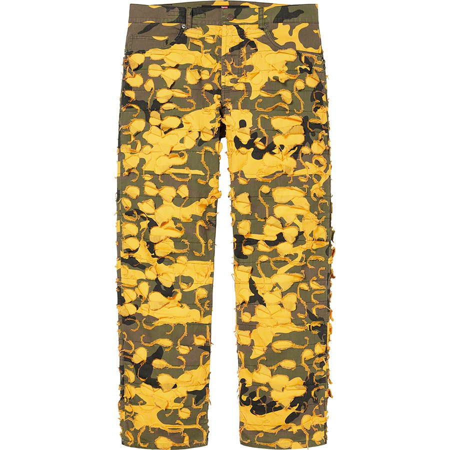 Details on Supreme Griffin 5-Pocket Jean Yellow Camo from fall winter
                                                    2022 (Price is $268)