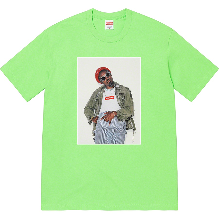 Details on André 3000 Tee Lime from fall winter
                                                    2022 (Price is $54)