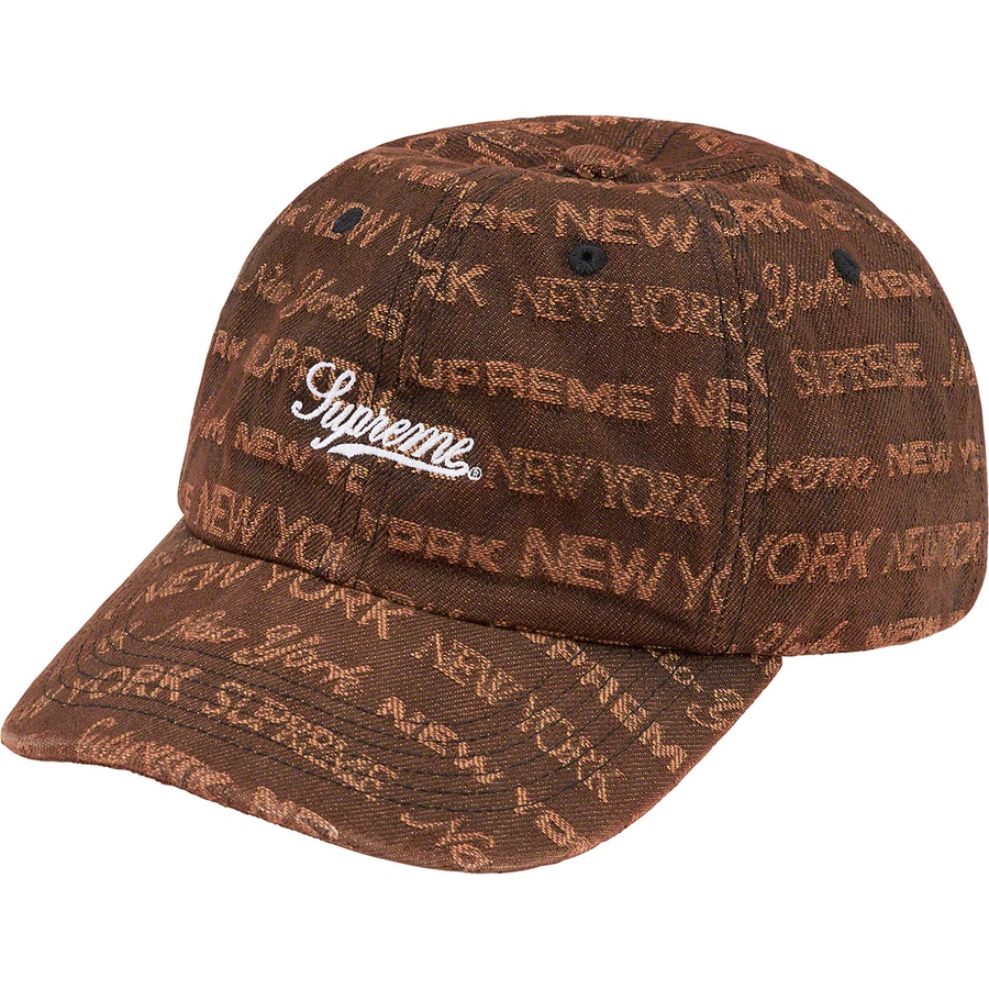 Details on Multi Type Jacquard Denim 6-Panel Brown from fall winter
                                                    2022 (Price is $48)