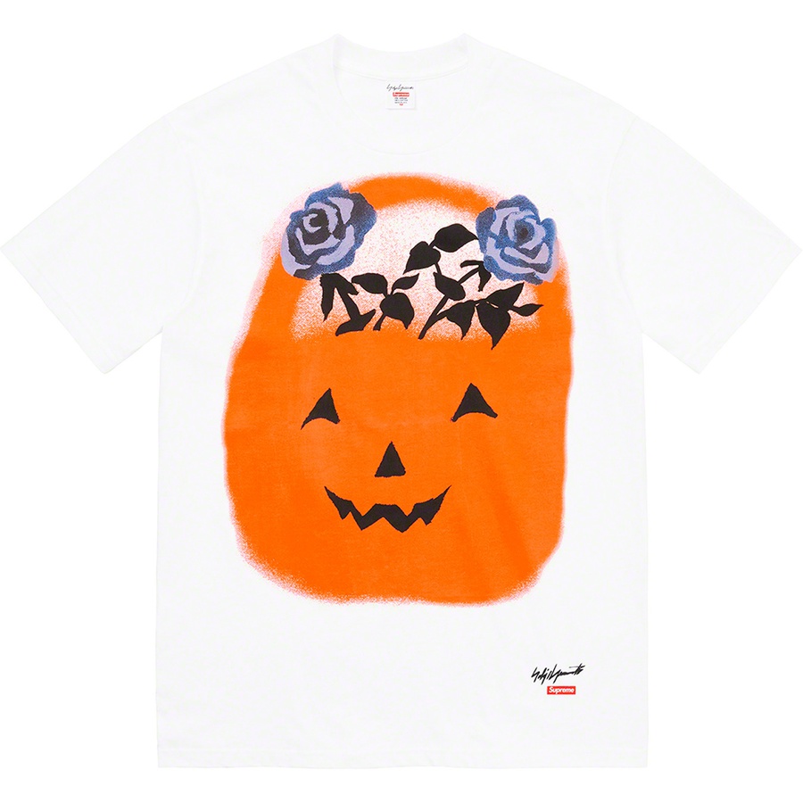 Details on Supreme Yohji Yamamoto Pumpkin Tee White from fall winter
                                                    2022 (Price is $54)