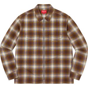 Shadow Plaid Flannel Zip Up Shirt - fall winter 2022 - Supreme