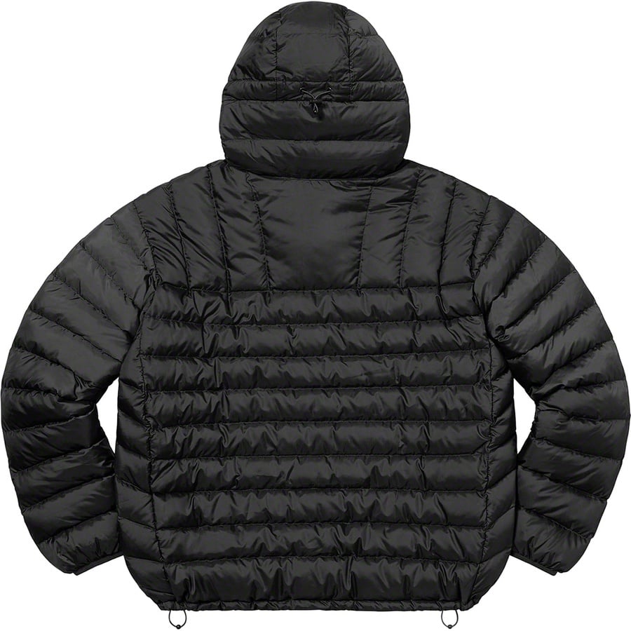 Details on Micro Down Half Zip Hooded Pullover Black from fall winter
                                                    2022 (Price is $238)