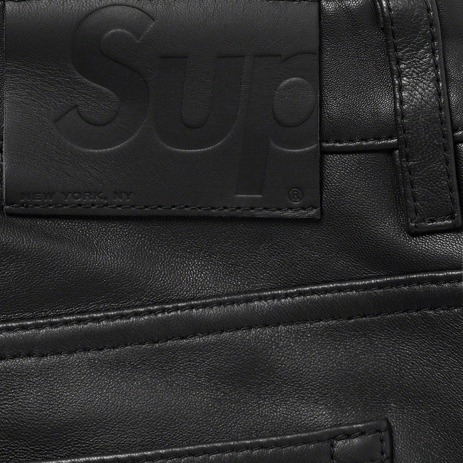 Details on Leather 5-Pocket Jean Black from fall winter
                                                    2022 (Price is $398)