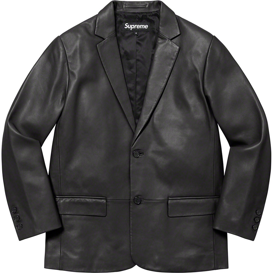 Details on Leather Blazer Black from fall winter
                                                    2022 (Price is $498)