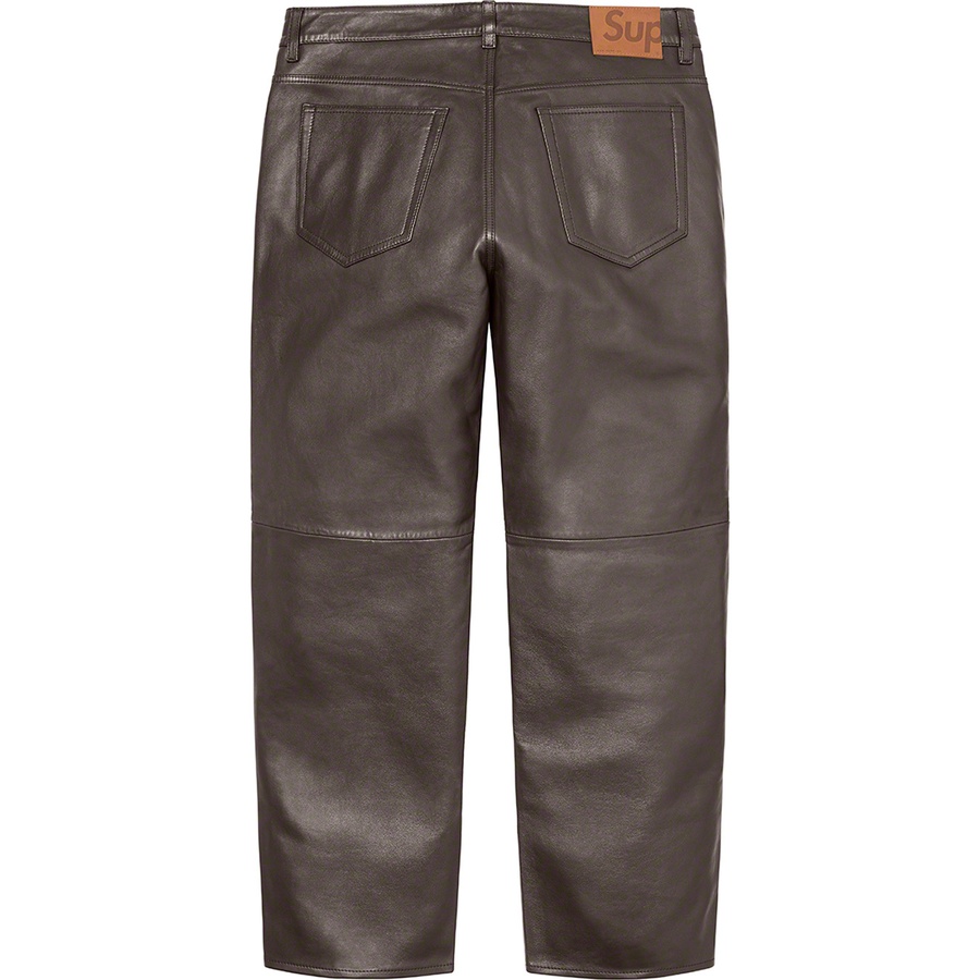 Details on Leather 5-Pocket Jean Brown from fall winter
                                                    2022 (Price is $398)