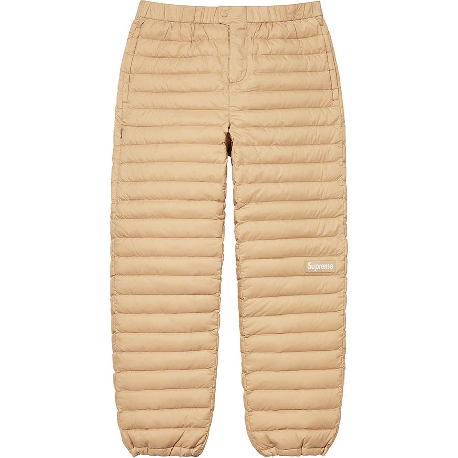Details on Micro Down Pant Tan from fall winter
                                                    2022 (Price is $188)