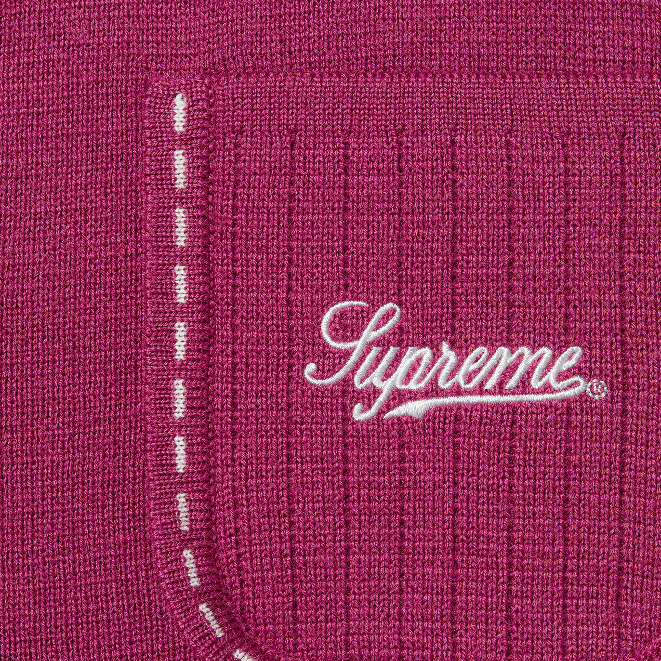 Contrast Stitch Button Up Sweater - fall winter 2022 - Supreme