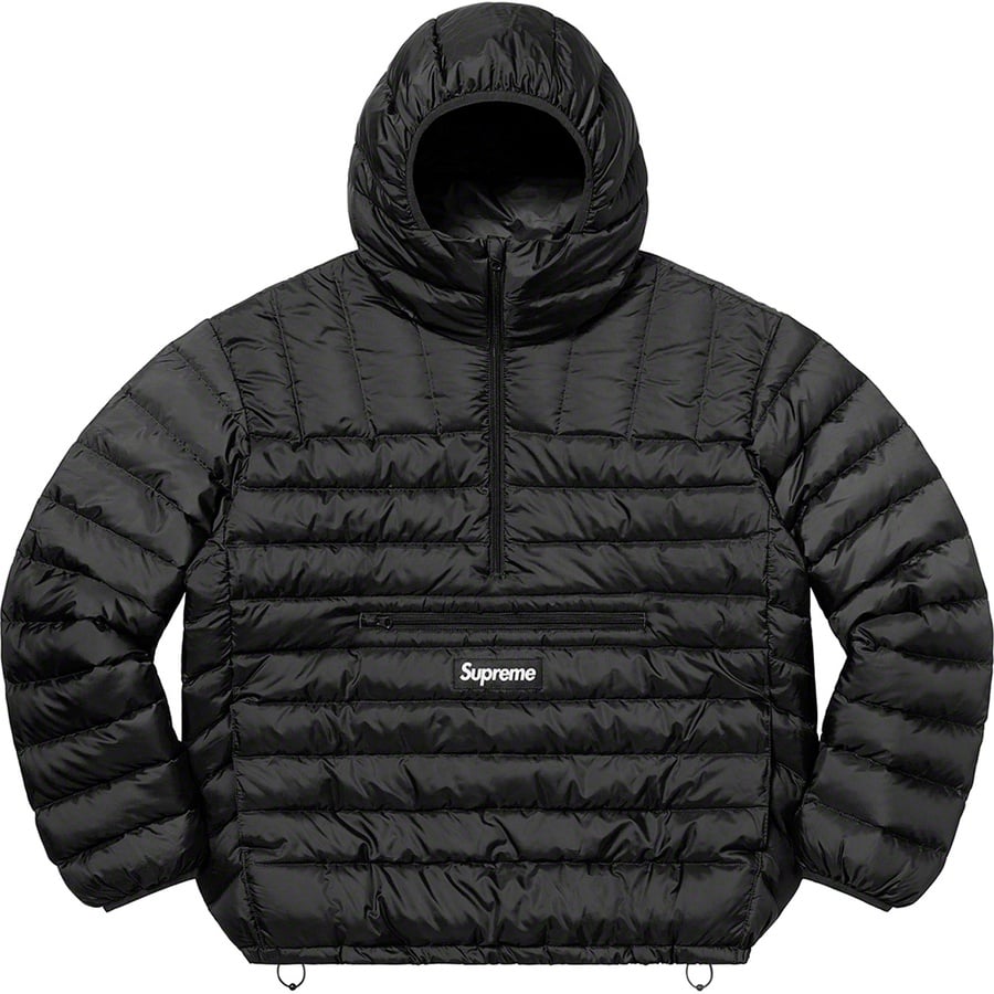 Details on Micro Down Half Zip Hooded Pullover Black from fall winter
                                                    2022 (Price is $238)