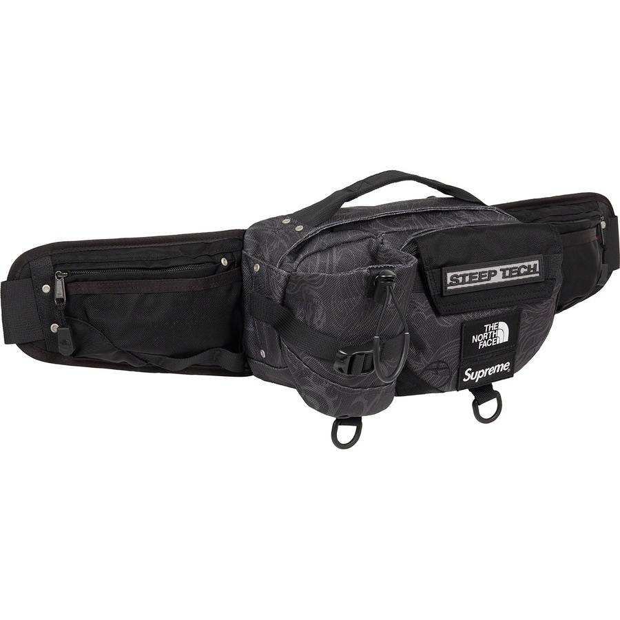 Details on Supreme The North Face Steep Tech Waist Bag Black Dragon from fall winter
                                                    2022 (Price is $118)