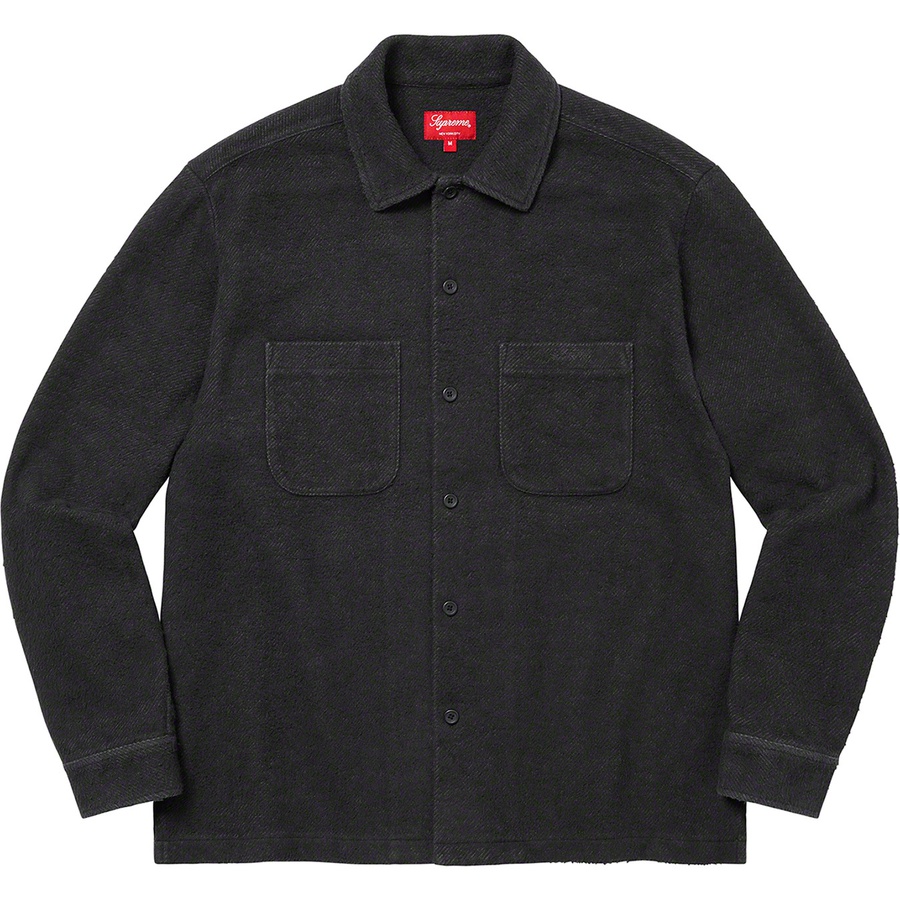 Details on Brushed Flannel Twill Shirt Black from fall winter
                                                    2022 (Price is $138)
