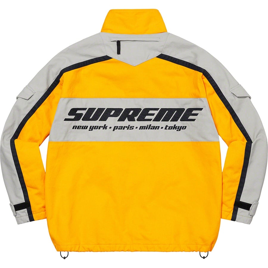 Details on Brushed Twill Zip Jacket Yellow from fall winter
                                                    2022 (Price is $238)