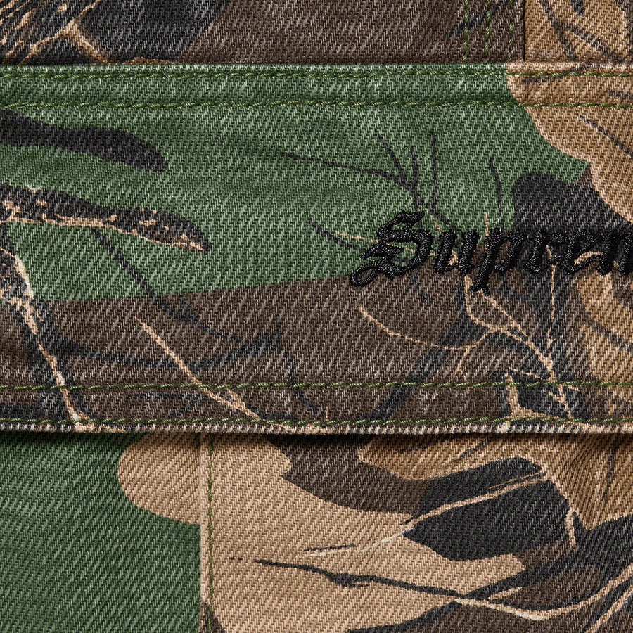Details on Cargo Denim Overalls Branch Woodland Camo from fall winter
                                                    2022 (Price is $198)