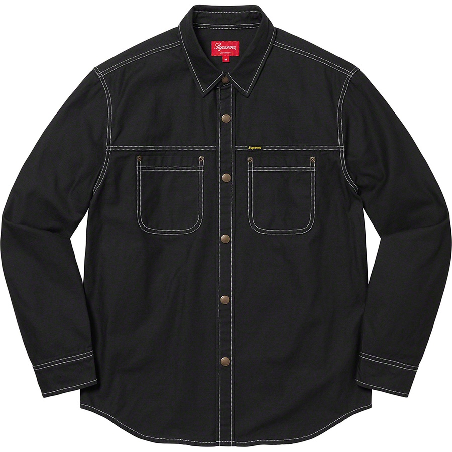 Details on Snap Work Shirt Black from fall winter
                                                    2022 (Price is $138)