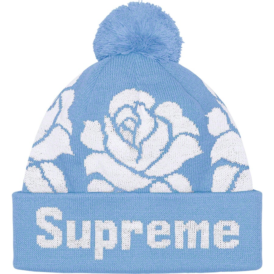 Details on Rose Beanie Light Blue from fall winter
                                                    2022 (Price is $40)