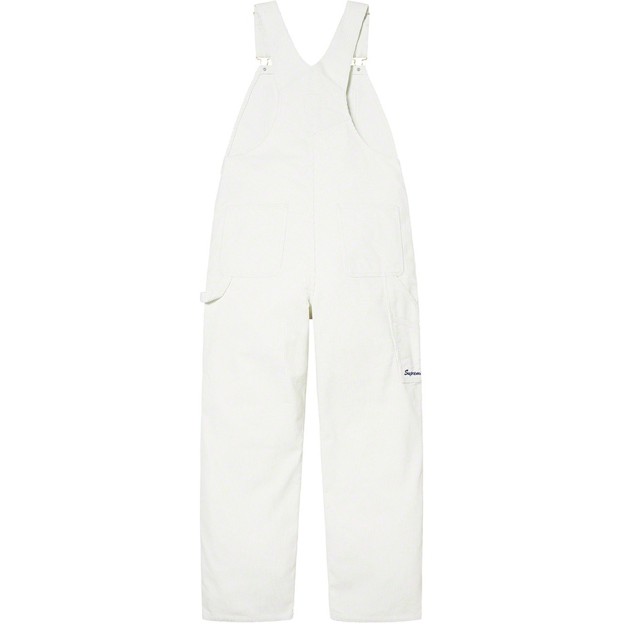 Details on Supreme Dickies Corduroy Overalls White from fall winter
                                                    2022 (Price is $168)