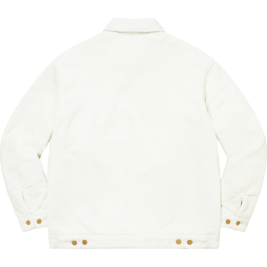 Details on Supreme Dickies Corduroy Work Jacket White from fall winter
                                                    2022 (Price is $168)