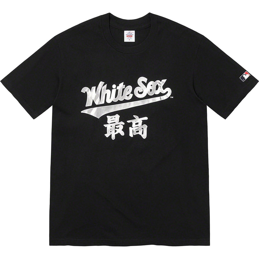 Details on Supreme MLB Kanji Teams Tee Black - White Sox from fall winter
                                                    2022 (Price is $54)