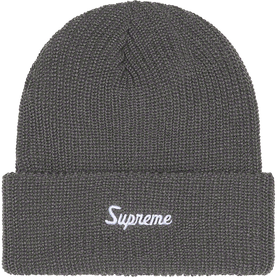 Details on Loose Gauge Beanie Charcoal from fall winter
                                                    2022 (Price is $38)