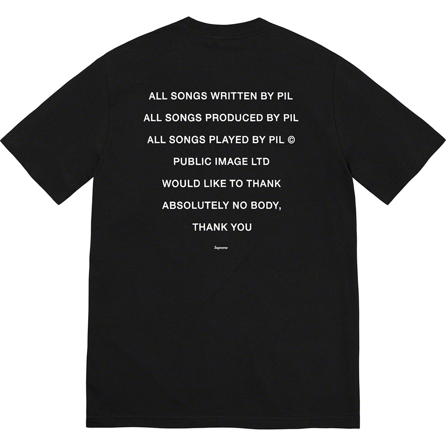 Details on PiL Tee Black from fall winter
                                                    2022 (Price is $48)