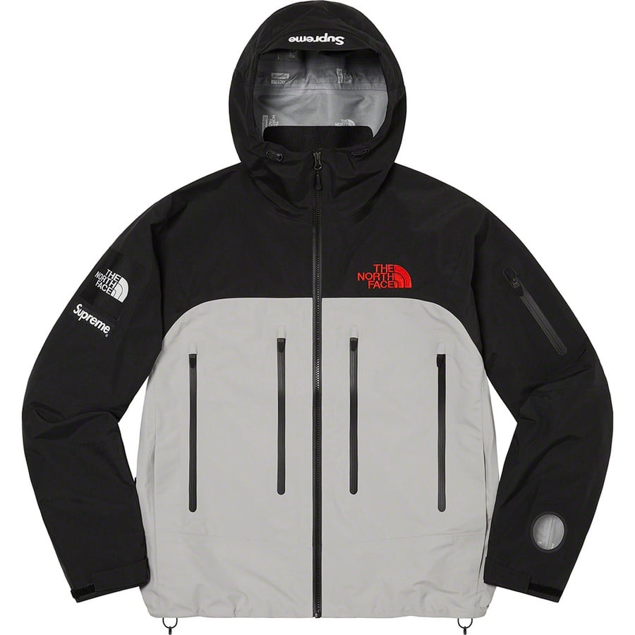 Details on Supreme The North Face Taped Seam Shell Jacket Grey from fall winter
                                                    2022 (Price is $398)