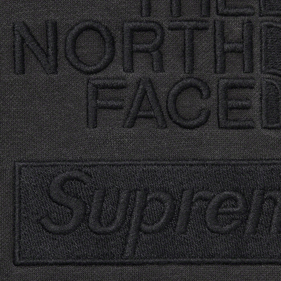 Details on Supreme The North Face Pigment Printed Hooded Sweatshirt Black from fall winter
                                                    2022 (Price is $138)