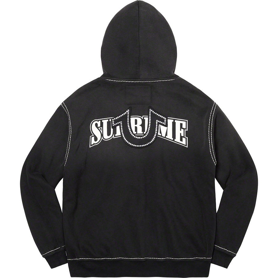 Details on Supreme True Religion Zip Up Hooded Sweatshirt Black from fall winter
                                                    2022 (Price is $248)