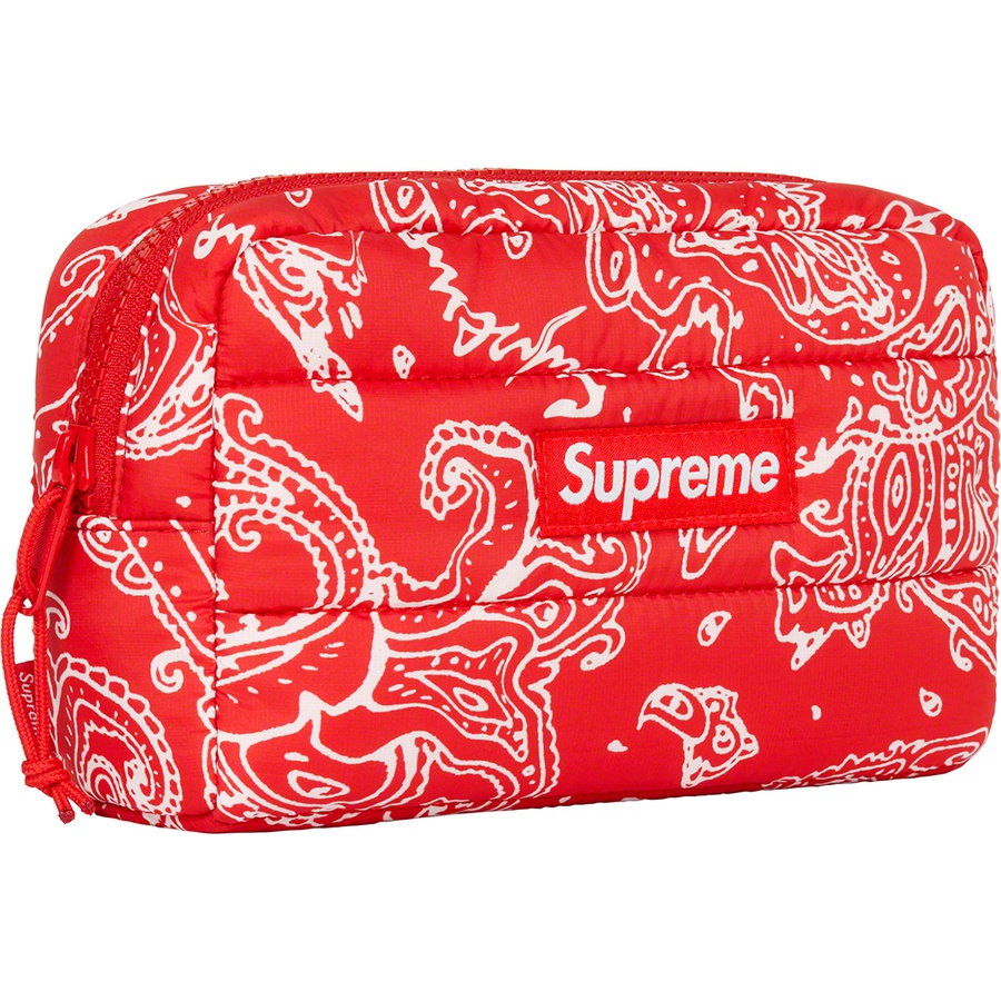 Details on Puffer Pouch Red Paisley from fall winter
                                                    2022 (Price is $48)