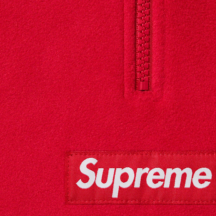 Details on Polartec Facemask Half Zip Pullover Red from fall winter
                                                    2022 (Price is $148)