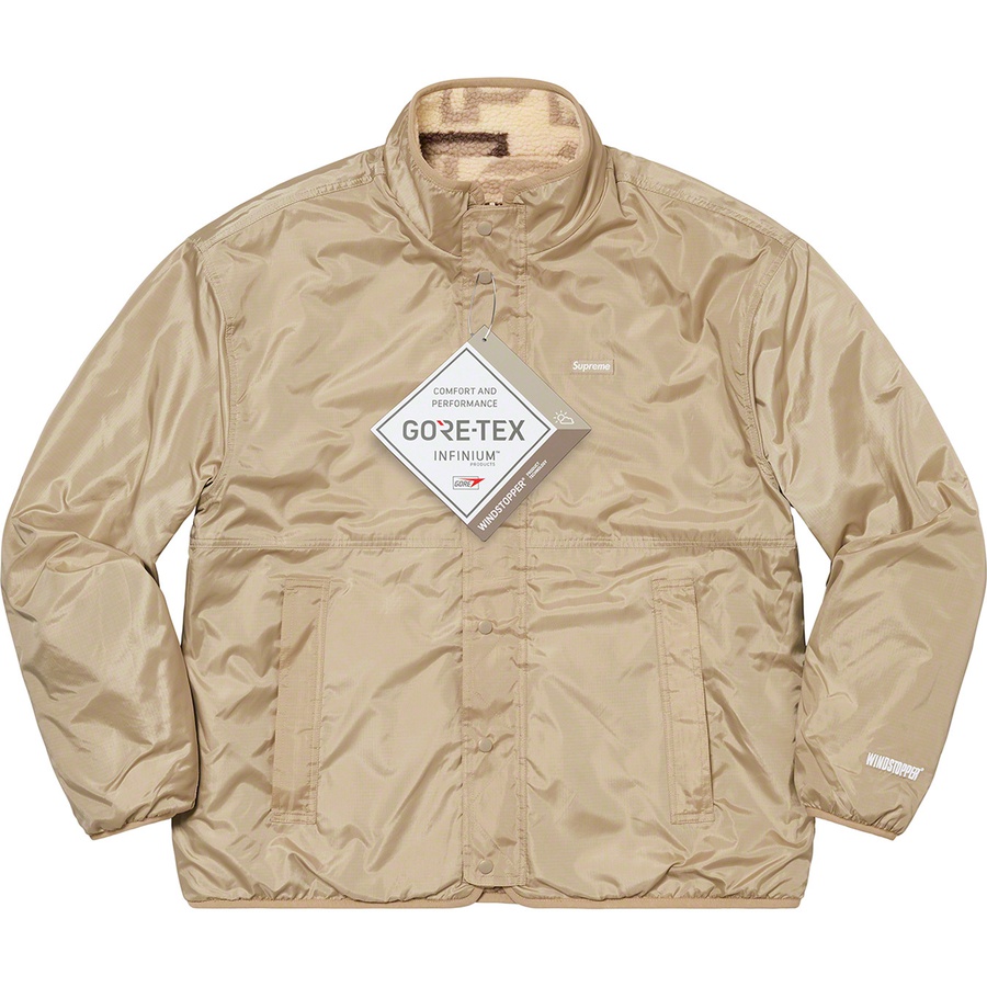 Details on Geo Reversible WINDSTOPPER Fleece Jacket Tan from fall winter
                                                    2022 (Price is $238)