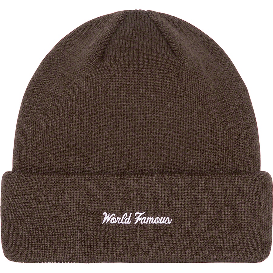 Details on New Era Box Logo Beanie Brown from fall winter
                                                    2022 (Price is $40)