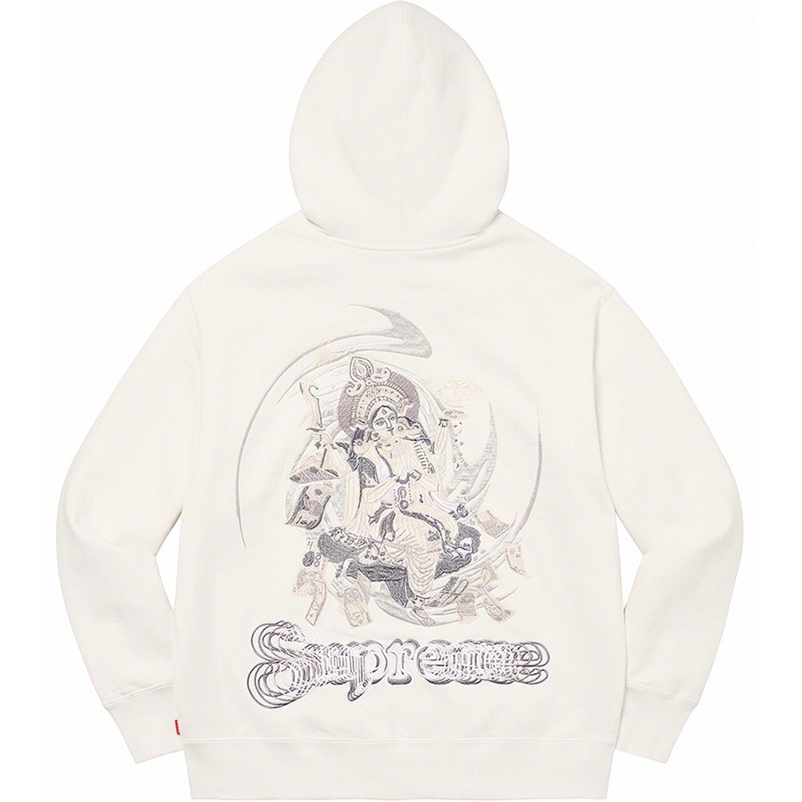 Details on Lakshmi Zip Up Hooded Sweatshirt White from fall winter
                                                    2022 (Price is $188)