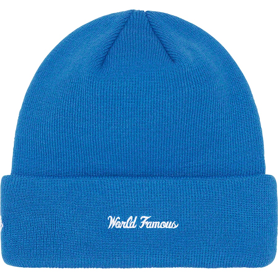 Details on New Era Box Logo Beanie Blue from fall winter
                                                    2022 (Price is $40)