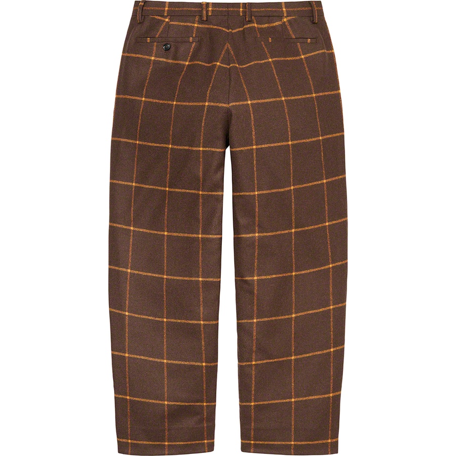 Details on Windowpane Wool Trouser Brown from fall winter
                                                    2022 (Price is $178)