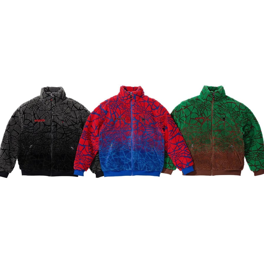 Details on Supreme Spyder Web Polar Fleece Jacket from fall winter
                                            2022 (Price is $248)