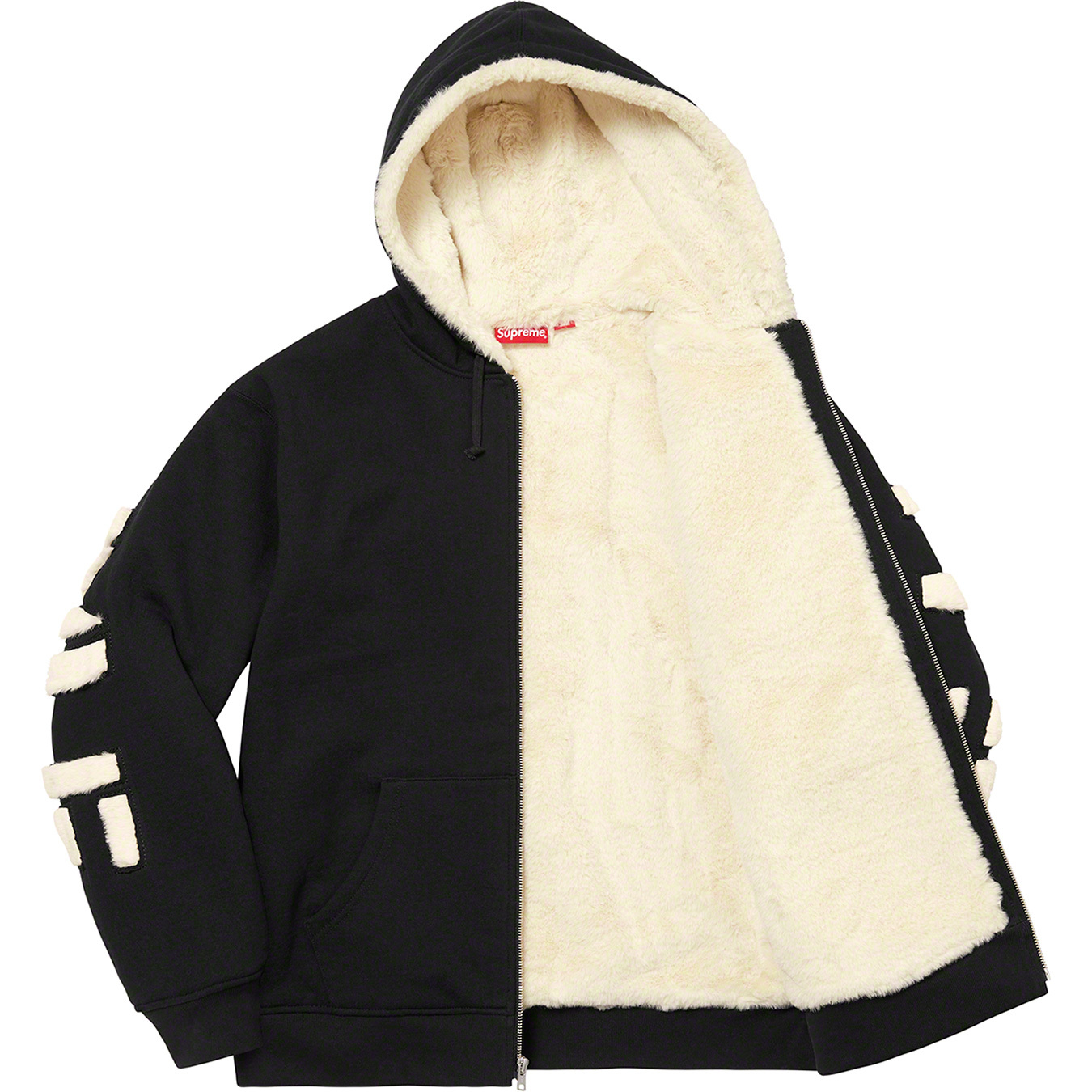Faux Fur Lined Zip Up Hooded