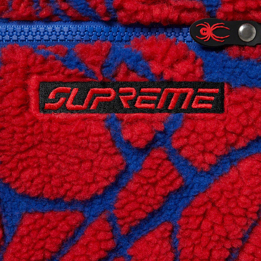 Details on Supreme Spyder Web Polar Fleece Pant Royal from fall winter
                                                    2022 (Price is $198)