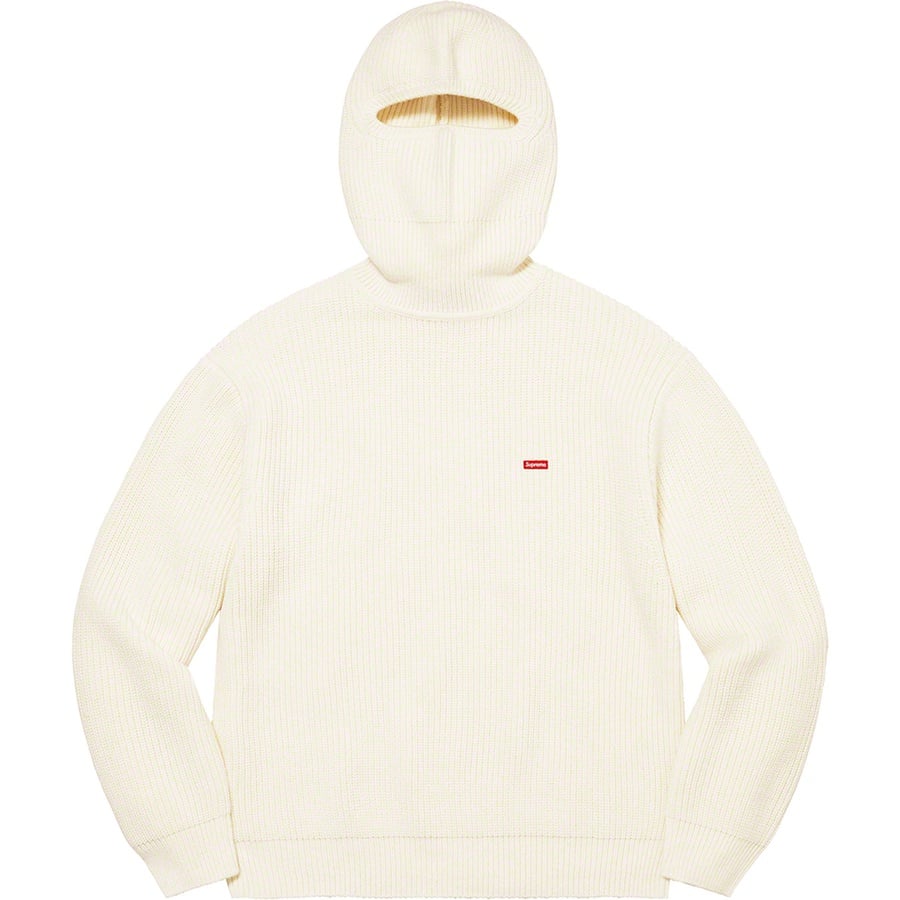 Details on Small Box Balaclava Turtleneck Sweater White from fall winter
                                                    2022 (Price is $148)