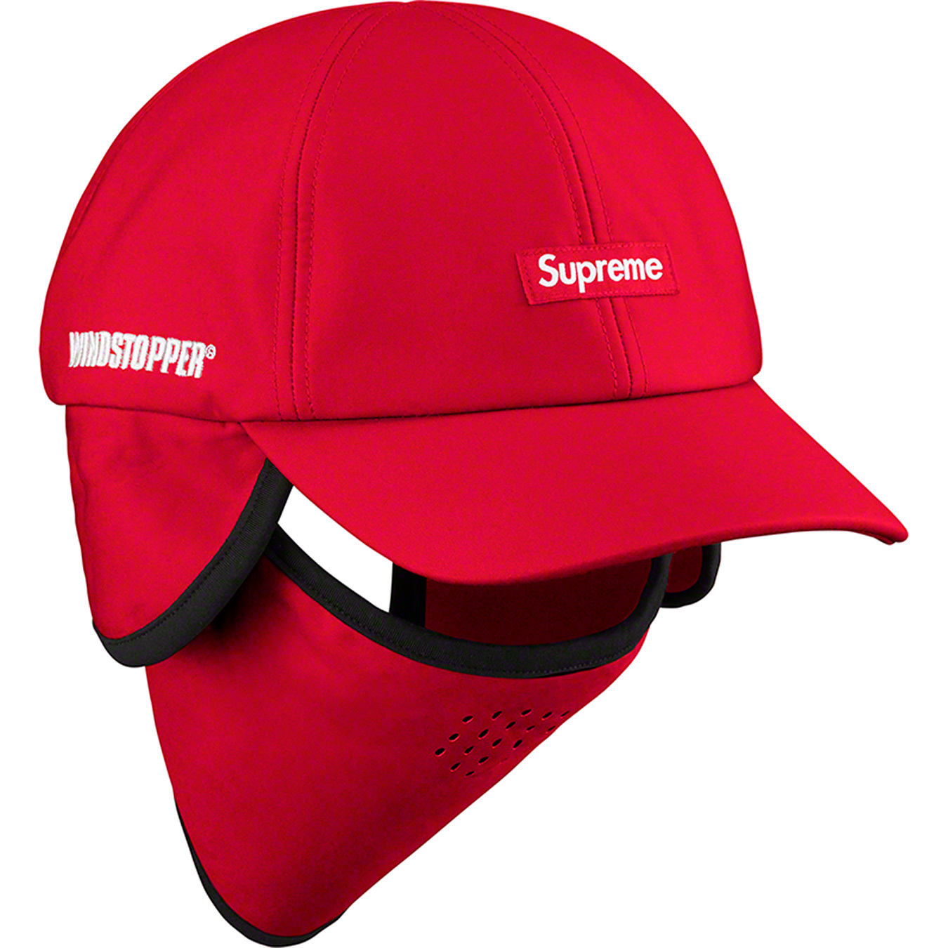 SUPREME FW22 WINDSTOPPER FACEMASK BLACK RED CAMO