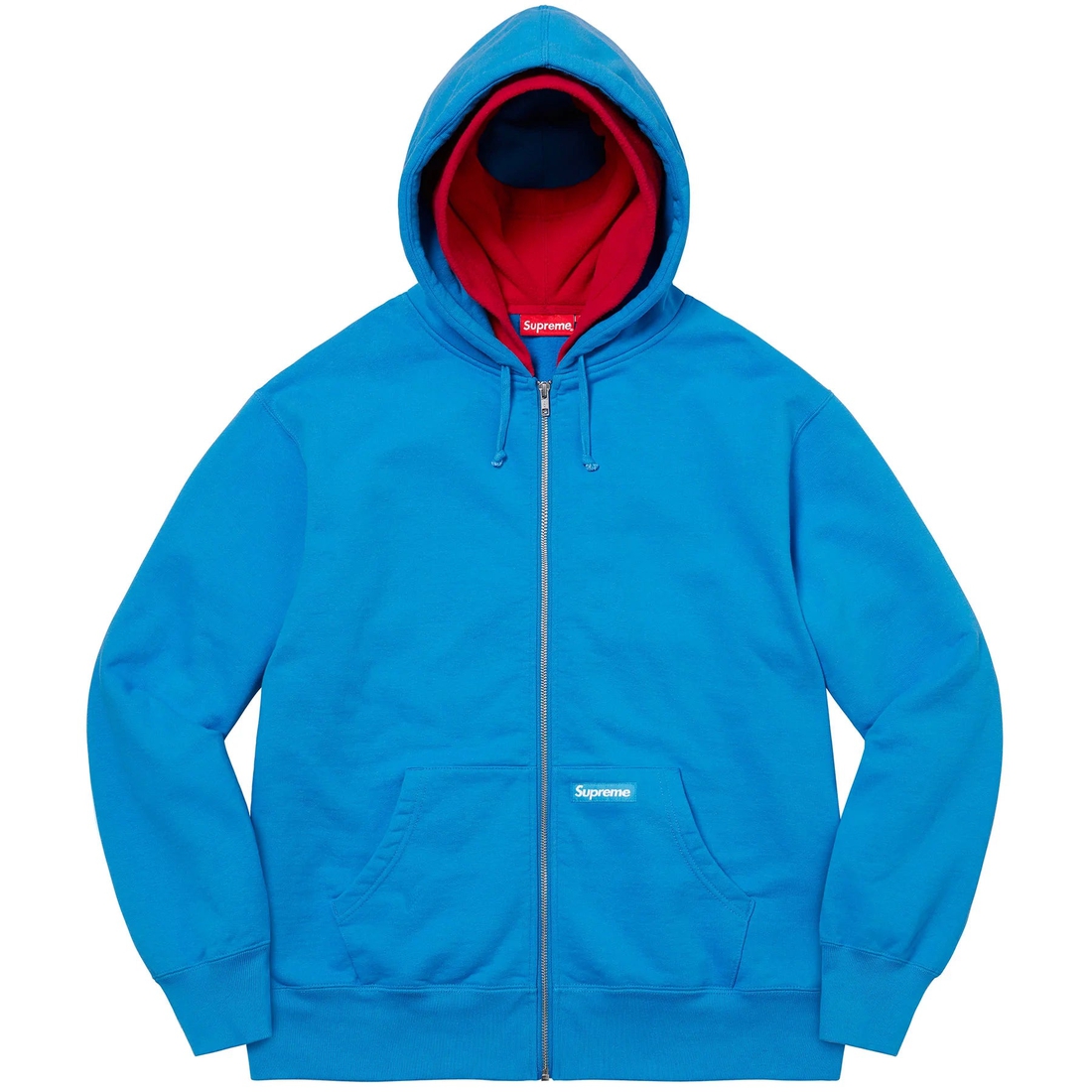 Details on Double Hood Facemask Zip Up Hooded Sweatshirt Bright Royal from fall winter
                                                    2022 (Price is $168)