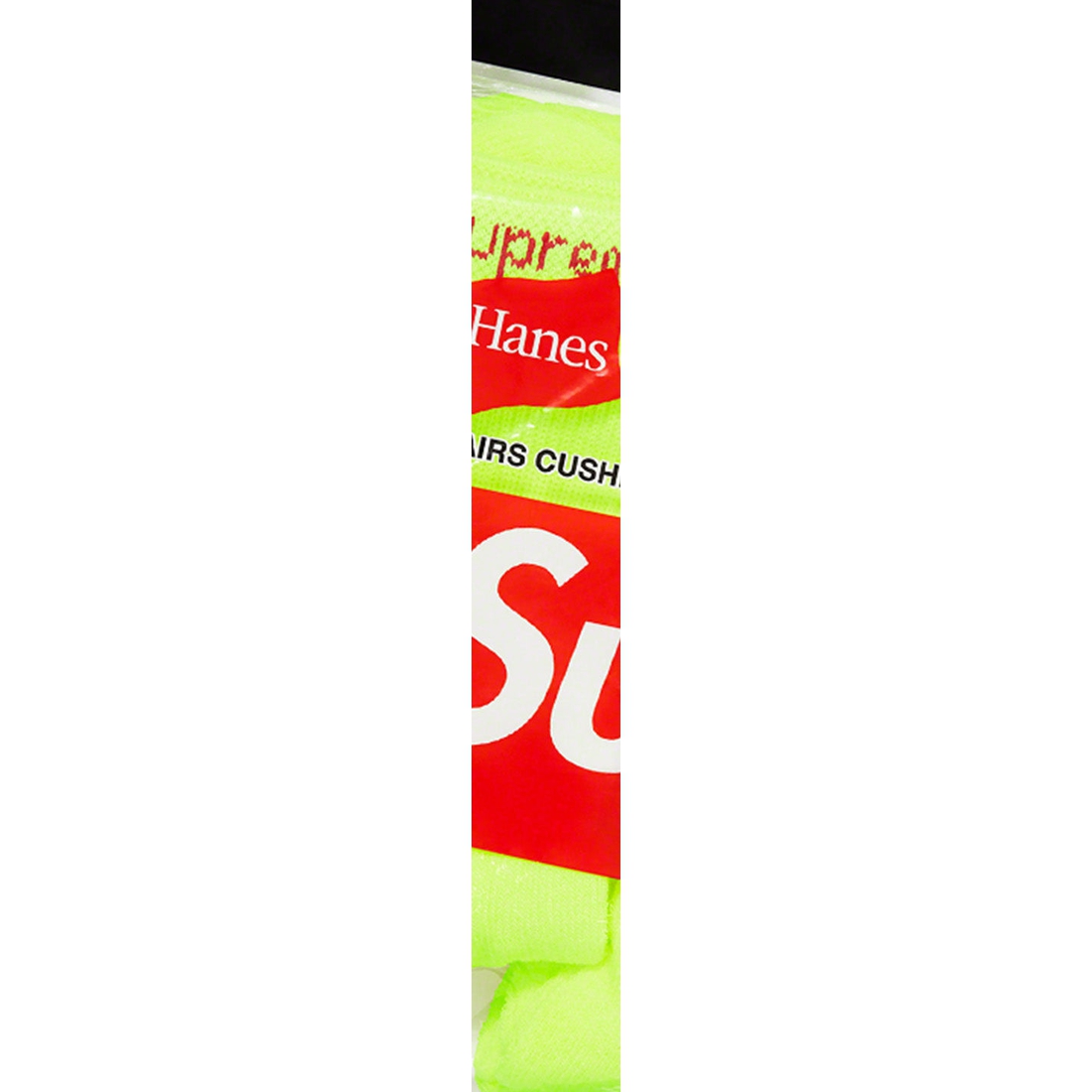 Details on Supreme Hanes Crew Socks (4 Pack) Fluorescent Yellow from spring summer
                                                    2023 (Price is $24)