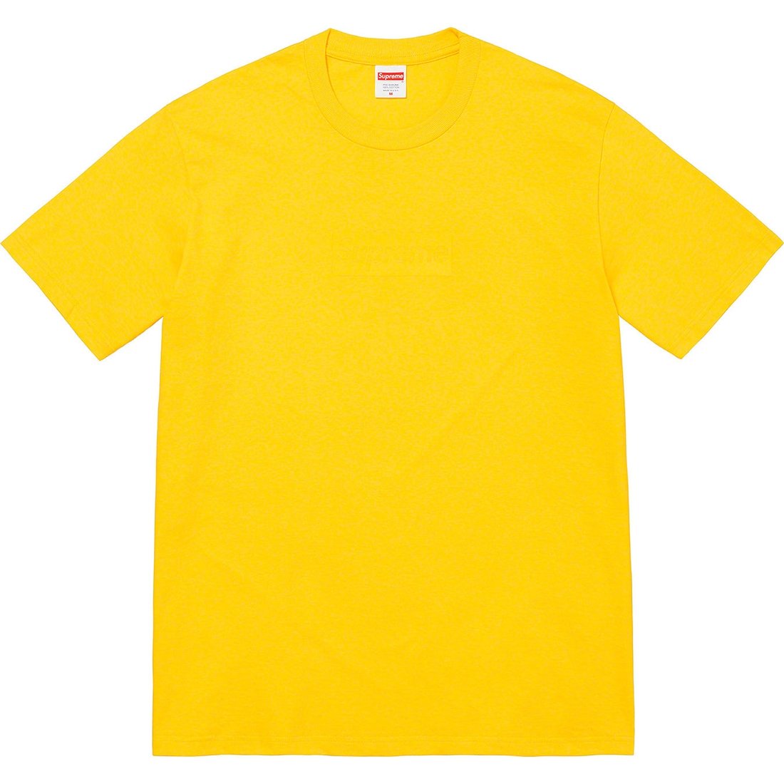 Details on Tonal Box Logo Tee Yellow from spring summer
                                                    2023 (Price is $40)