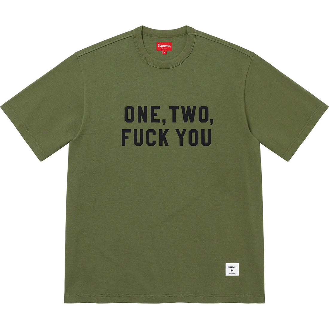 Details on One Two Fuck You S S Top Olive from spring summer
                                                    2023 (Price is $68)