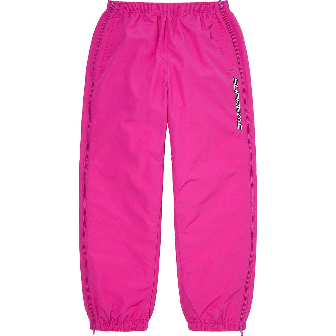 Details on Full Zip Baggy Warm Up Pant Fuchsia from spring summer
                                                    2023 (Price is $138)