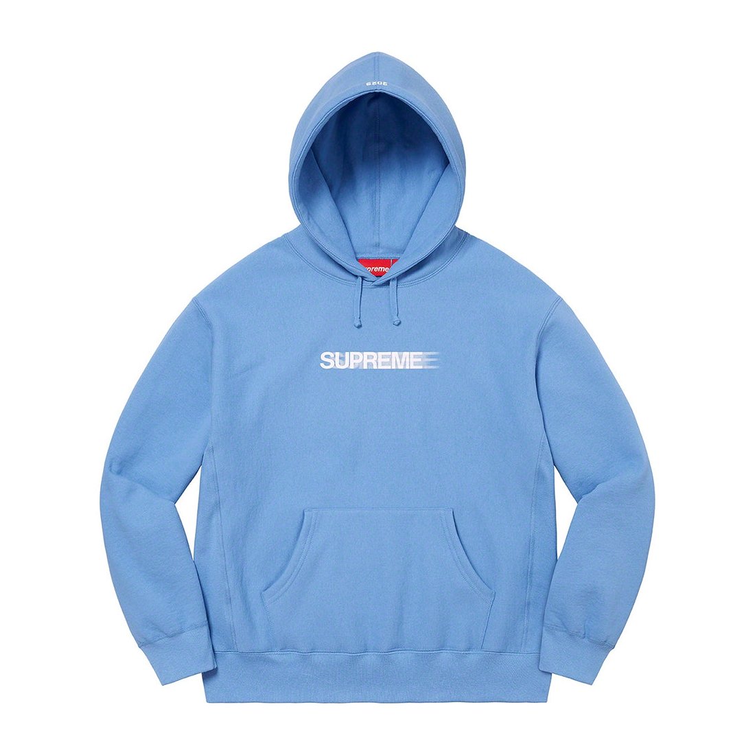 Details on Motion Logo Hooded Sweatshirt Light Blue from spring summer
                                                    2023 (Price is $158)