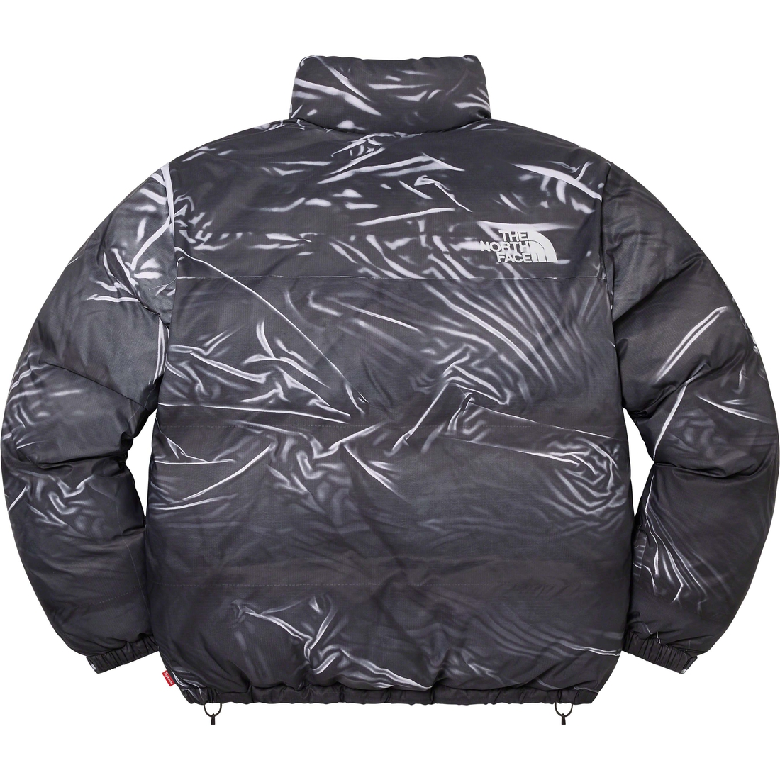 Details on Supreme The North Face Trompe L’oeil Printed Nuptse Jacket Black from spring summer
                                                    2023 (Price is $398)