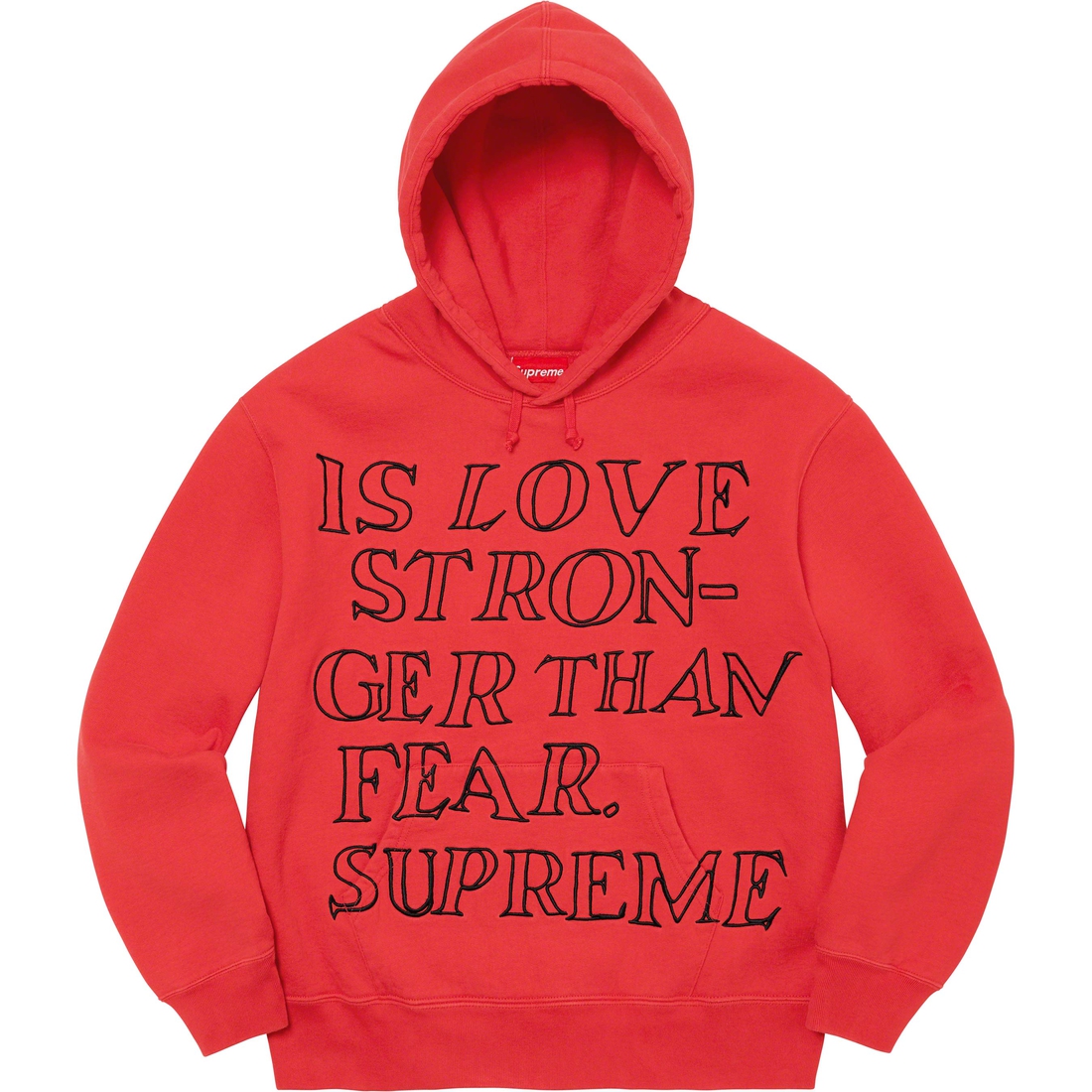 Details on Stronger Than Fear Hooded Sweatshirt Burnt Red from spring summer
                                                    2023 (Price is $158)