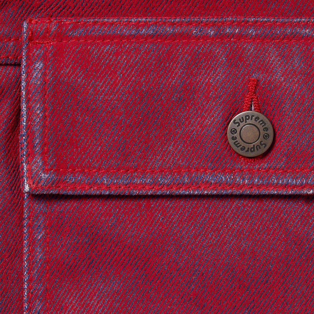 Jacket Supreme Red size S International in Denim - Jeans - 32550810