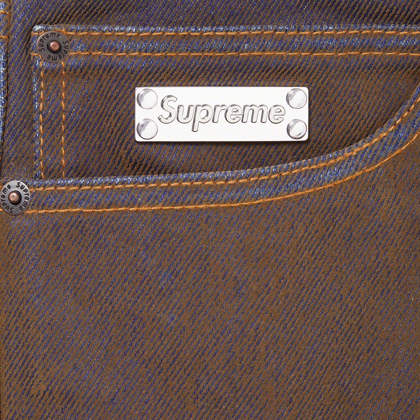 supreme flocked denim regular jeans 30股上31cm