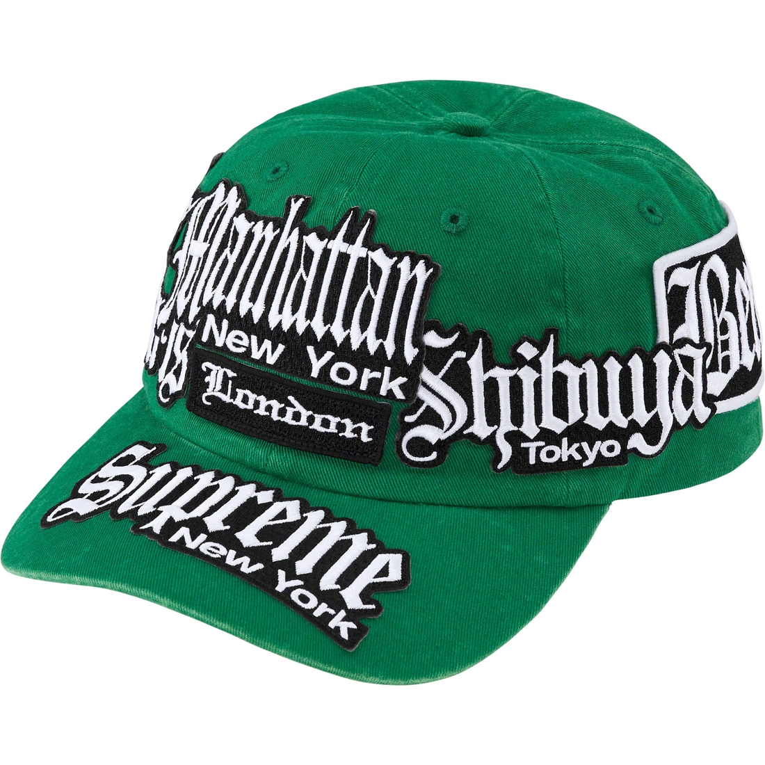 Details on City Patches 6-Panel Green from spring summer
                                                    2023 (Price is $54)